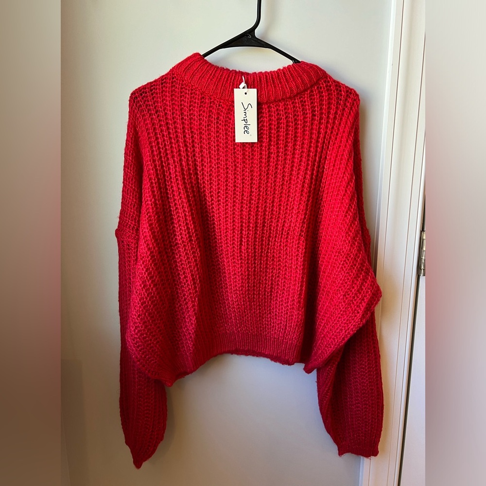 Cropped Sweater - Simplee - Size Medium